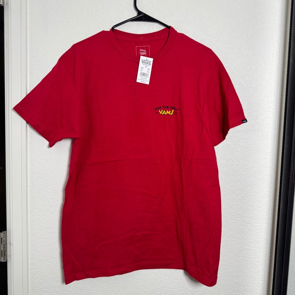 Vans T-Shirt Mens Medium Red Disney Mickey Mouse 90th Anniversary Graphic NWT